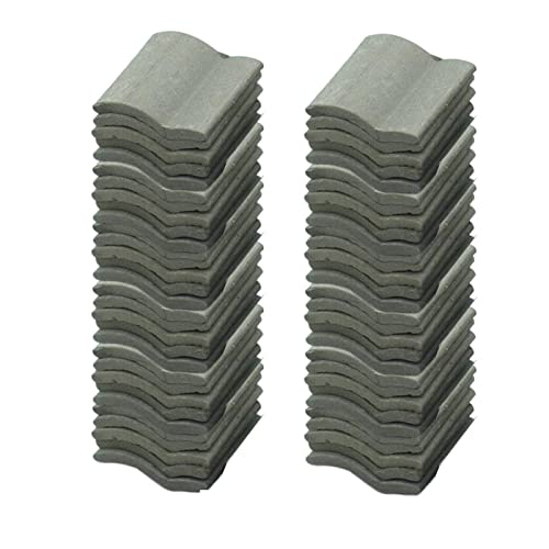 Milageto 60 Stück Dachziegel Puppenhaus Dekoration 1/16, Gray S Shape Milageto 60 Stück Dachziegel Puppenhaus Dekoration 1/16, Gray S Shape von Milageto