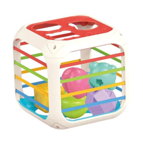 Milageto Aktivität Würfel -Bin -Sensory -Spielzeug Multifunktionsdekor Bunte tragbare frühe Lernspielzeug -Sensorische Formblöcke für Zuhause von Milageto