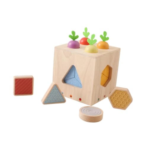 Milageto Aktivitätswürfel für Babys, Karotten-Stapelspiel, Lernspielzeug, Holzspielzeug für die frühe Entwicklung für Kinder, Jungen und Mädchen Milageto Aktivitätswürfel für Babys, Karotten-Stapelspiel, Lernspielzeug, Holzspielzeug für die frühe Entwicklung für Kinder, Jungen und Mädchen von Milageto