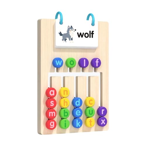 Milageto Alphabet-Blöcke, Lernspielzeug, Holzschiebepuzzle, Reisespielzeug, Holzbuchstaben, Vorschulspielzeug für im Alter von 3 bis 4 Jahren, Milageto Alphabet-Blöcke, Lernspielzeug, Holzschiebepuzzle, Reisespielzeug, Holzbuchstaben, Vorschulspielzeug für im Alter von 3 bis 4 Jahren, von Milageto