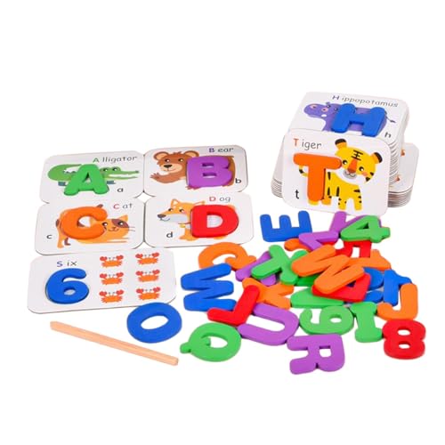 Milageto Alphabet-Pairing-Puzzle, Montessori-Spielzeug, Brettspiel, Puzzle für den Heimgebrauch, Klassenzimmer, Geburtstagsgeschenke, Arbeitszimmer, Studenten von Milageto