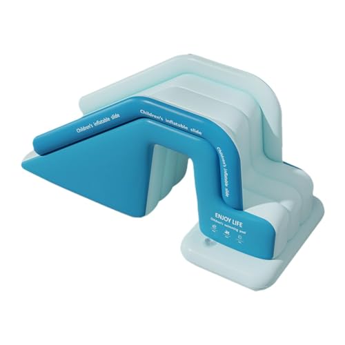 Milageto Aufblasbare Poolrutsche PVC-Wasserrutsche Wasserrutsche für den Sommer-Oberirdischen Poolgarten, Blau von Milageto