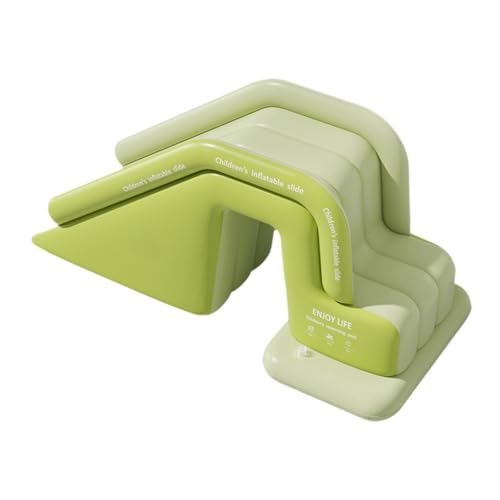 Milageto Aufblasbare Poolrutsche PVC-Wasserrutsche Wasserrutsche für den Sommer-Oberirdischen Poolgarten, GrÜn von Milageto