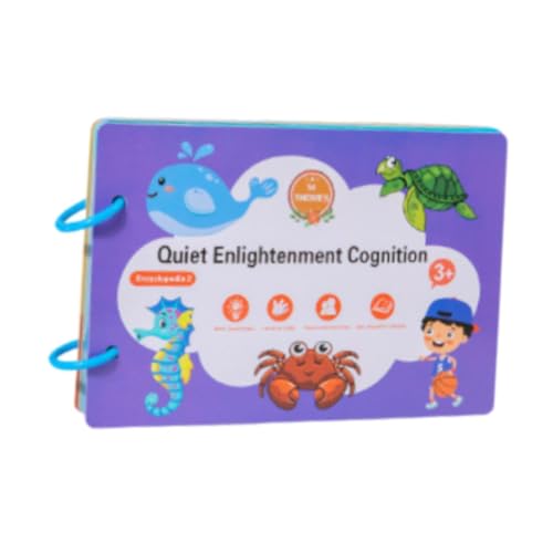 Milageto Aufkleberbuch, herausnehmbar, wasserfest, Feinmotorik, Lernspielzeug, Aktivitätsbuch, Rätselbuch für Kinder im Alter von 2 bis 3 Jahren, Stil 2 von Milageto