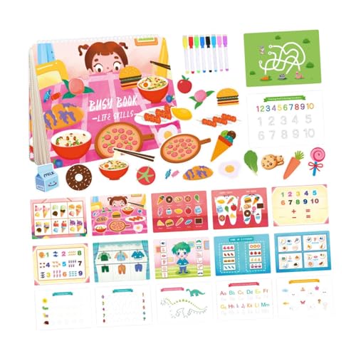 Milageto Aufkleberbuch für Kinder, Malbuch für 1 bis 3 Jahre, Lernmaterialien für Kinder, Aktivitätsbuch für Unterwegs, Lebensthema Milageto Aufkleberbuch für Kinder, Malbuch für 1 bis 3 Jahre, Lernmaterialien für Kinder, Aktivitätsbuch für Unterwegs, Lebensthema von Milageto