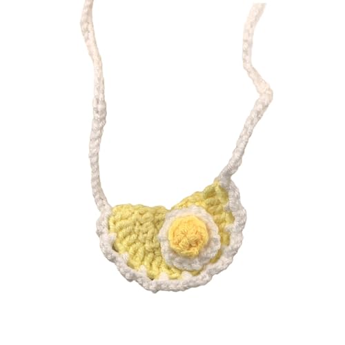 Milageto Aus Wollgarn Gestricktes Lätzchen, Süßes Dekostück, Leichtes, Handgefertigtes Outfit Accessoire für Stofftiere, Puppen, Multifunktional, Pochiertes Ei von Milageto