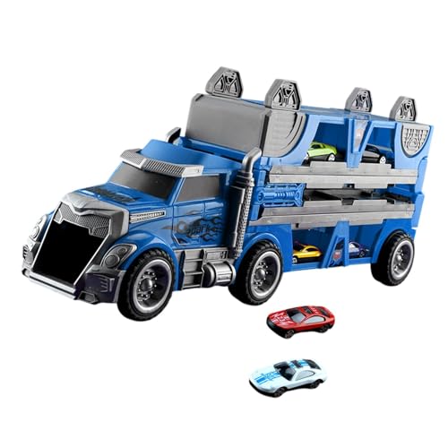 Milageto Autotransporter-LKW-Spielzeugset, zusammenklappbarer Aufbewahrungstransporter, katapultierende Rennstrecke für Jungen und Mädchen ab 3 Jahren, Blau Milageto Autotransporter-LKW-Spielzeugset, zusammenklappbarer Aufbewahrungstransporter, katapultierende Rennstrecke für Jungen und Mädchen ab 3 Jahren, Blau von Milageto