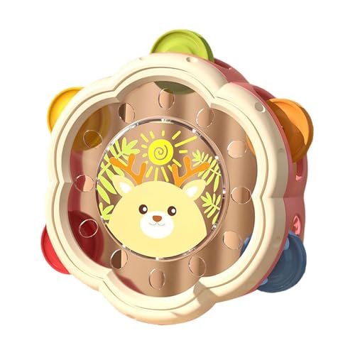 Milageto Baby Tamburin Trommel Handtrommel Frühe Kindheit Bildung Glocke Schütteln Hand Tamburin für Mädchen Jungen Baby Kleinkinder Kinder Geschenke, Rosa Milageto Baby Tamburin Trommel Handtrommel Frühe Kindheit Bildung Glocke Schütteln Hand Tamburin für Mädchen Jungen Baby Kleinkinder Kinder Geschenke, Rosa von Milageto