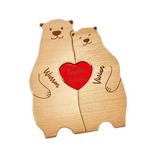 Milageto Bärenfamilie Holzrätsel, Holzdekor, Home Tischdekoration, DIY -Geschenk, niedliche Puzzle -Skulpturen, Bärenfamilie für Geburtstage, 2 Bären Milageto Bärenfamilie Holzrätsel, Holzdekor, Home Tischdekoration, DIY -Geschenk, niedliche Puzzle -Skulpturen, Bärenfamilie für Geburtstage, 2 Bären von Milageto