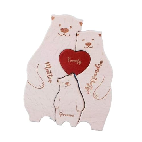 Milageto Bärenfamilie Holzrätsel, Holzdekor, Home Tischdekoration, DIY -Geschenk, niedliche Puzzle -Skulpturen, Bärenfamilie für Geburtstage, 3 Bären Milageto Bärenfamilie Holzrätsel, Holzdekor, Home Tischdekoration, DIY -Geschenk, niedliche Puzzle -Skulpturen, Bärenfamilie für Geburtstage, 3 Bären von Milageto
