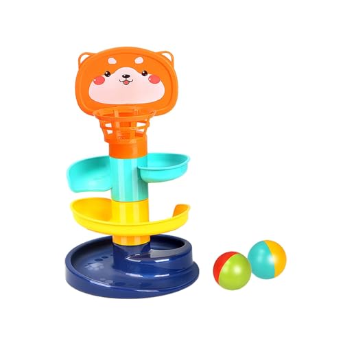 Milageto Ball-Drop und rollende, wirbelnde Spielzeugrolle, wirbelnde Ballmotorik mit Bällen, Balllauframpe für Mädchen und Jungen, Partygeschenke, 3 Schichten von Milageto