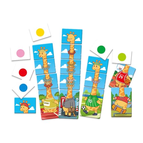 Milageto Bildungsspiele Kindermathematik Training Giraffe tragen Kranzspielspielzeug für 3-8 Jahre alte Kinder Babys Vorschulkinder von Milageto