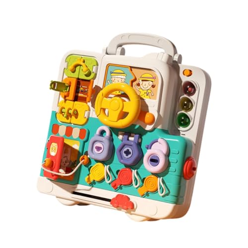Milageto Busy Board, sensorisches Spielzeug, Lernspielzeug, multifunktional, sensorisches Board, Babyspielzeug, Reisespielzeug für Babys, Kleinkinder, Jungen Milageto Busy Board, sensorisches Spielzeug, Lernspielzeug, multifunktional, sensorisches Board, Babyspielzeug, Reisespielzeug für Babys, Kleinkinder, Jungen von Milageto