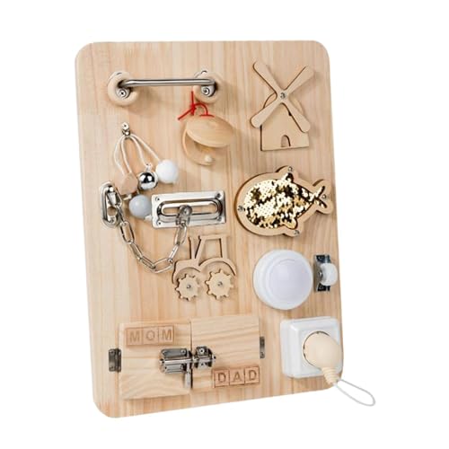 Milageto Busy Board Montessori-Spielzeug ab 2 Jahren, LED-Licht-Aktivitätsbrett Motorikspielzeug, Sinnesspielzeug Lernspielzeug, Geschenk für Kinder und Babys, Beschäftigungsbrett Milageto Busy Board Montessori-Spielzeug ab 2 Jahren, LED-Licht-Aktivitätsbrett Motorikspielzeug, Sinnesspielzeug Lernspielzeug, Geschenk für Kinder und Babys, Beschäftigungsbrett von Milageto