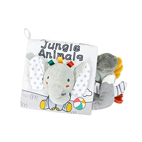 Milageto Cartoon Crinkle Book, frühes Lernspielzeug, Entwicklungsspielzeug, Tierschwänze, Stoffbuch, für Spiele, Stil B von Milageto