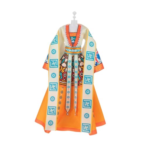 Milageto Chinesisch traditionelle alte Puppenkleidung Party Kleid Kleid Handwerk Outfit weiche stilvolle Prinzessin -Puppenkleid für Foto -Requisiten, Stil A1 von Milageto