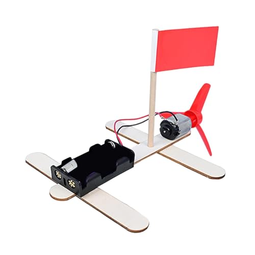 Milageto DIY Wind Power Boat Model Toy Science Kit Manual Assembly Kinder zusammenstellen Fahrzeugspielzeug mit Lüfter für 9 10 11 12 Jahre alt von Milageto
