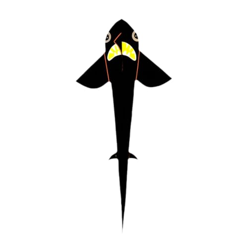 Milageto Drachen in Haiform, Einleiner-Drachen, Spielaktivität, einfache Steuerung, entspannendes Flugspielzeug, riesig, für Ausflüge, Spielen im Hinterhof und von Milageto