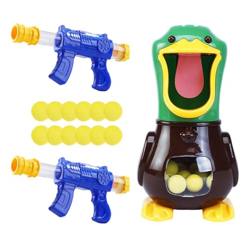 Milageto Duck Foam Blasters Spielzeug, interaktive Wettkampfspiele für Mädchen im Alter von 6, 7, 8 und 9 Jahren, Partyspiel mit weichen Bällen, 24 Bälle von Milageto