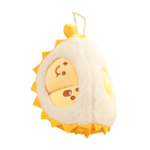 Milageto Durian Plüschspielzeug Geldbeutel Charme 16 cm Höhe abnehmbar sammelbare hängende Verzierung Stoffed Doll Anhänger für Erwachsene Teenager Kinder von Milageto