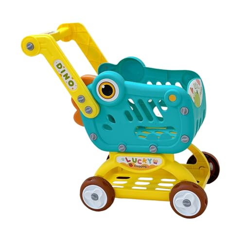 Milageto Einkaufswagen-Spielzeug, Miniatur-Simulation, es Rollenspielmodell, Kleiner Trolley für ab 3 Jahren, Mädchen und Jungen, GrÜn von Milageto
