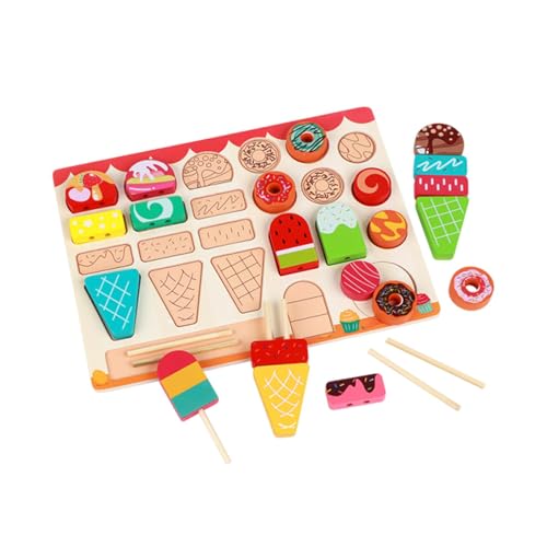 Milageto Eiscreme-Spielzeug, Küchenzubehör, pädagogisches -Rollenspiel-Eiscreme-Spielset für Mädchen und Jungen im Kindergarten und in der Vorschule Milageto Eiscreme-Spielzeug, Küchenzubehör, pädagogisches -Rollenspiel-Eiscreme-Spielset für Mädchen und Jungen im Kindergarten und in der Vorschule von Milageto