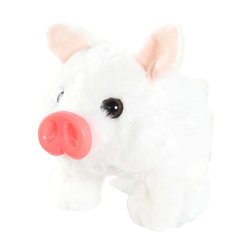 Milageto Elektronisches Plüschschwein, interaktives Ferkel-Haustier, beweglicher Mund, lustiges interaktives animiertes Stofftier für Jungen, Mädchen, Kinder, Weiß Milageto Elektronisches Plüschschwein, interaktives Ferkel-Haustier, beweglicher Mund, lustiges interaktives animiertes Stofftier für Jungen, Mädchen, Kinder, Weiß von Milageto