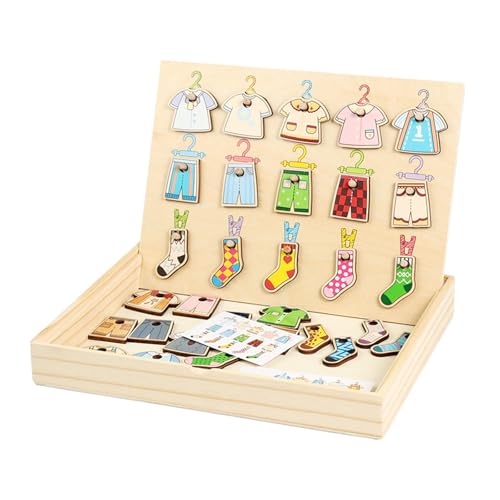 Milageto -Farb- und Formsortierspiel, sensorisches Holzspielzeug zum Aufhängen von Kleidung, Feinmotorik, frühes Lernspielzeug für Jungen und Mädchen Milageto -Farb- und Formsortierspiel, sensorisches Holzspielzeug zum Aufhängen von Kleidung, Feinmotorik, frühes Lernspielzeug für Jungen und Mädchen von Milageto