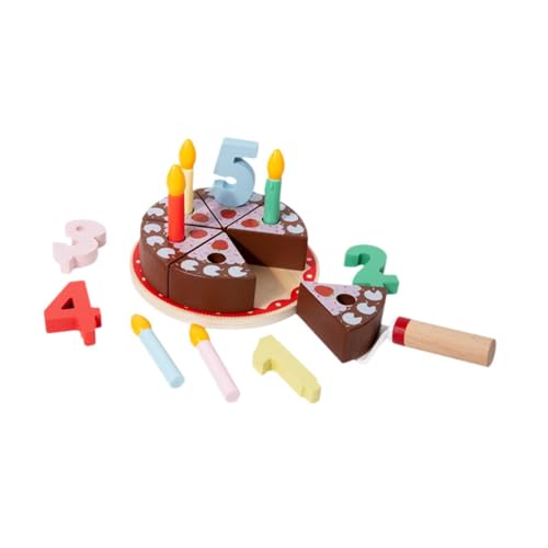 Milageto Geburtstagstorten -Schneiden Spielzeugkind tun Spiel Set Creative Jungen und Mädchen Rollenspiele mit Kerzenzubehör für Kinder Kinder von Milageto