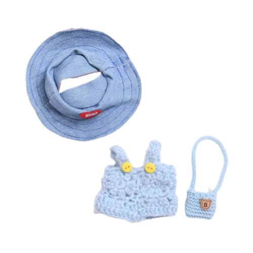 Milageto Gefüllte Puppenkleidung, Anziehanzug, Mini-Foto-Requisiten, Rollenspiel-Puppen-Outfit, Kostüme für 6,69-Zoll-Puppen, Puppensammlergeschenke, Blaue Kleiderhuttasche Milageto Gefüllte Puppenkleidung, Anziehanzug, Mini-Foto-Requisiten, Rollenspiel-Puppen-Outfit, Kostüme für 6,69-Zoll-Puppen, Puppensammlergeschenke, Blaue Kleiderhuttasche von Milageto