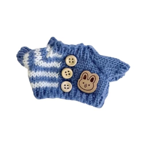 Milageto Gefüllter Puppenpullover, Plüschpuppenpullover für Kinder, pädagogisches Kleidungsspielzeug, Puppenzubehör, für 5,91'' 6,69'' Puppe, Blau Milageto Gefüllter Puppenpullover, Plüschpuppenpullover für Kinder, pädagogisches Kleidungsspielzeug, Puppenzubehör, für 5,91'' 6,69'' Puppe, Blau von Milageto