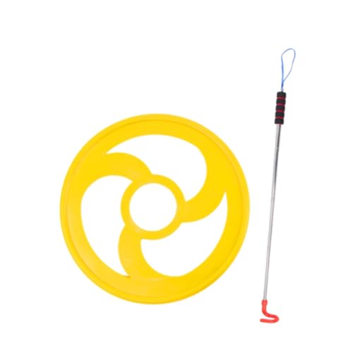 Milageto Großer Handschubring Rolling Circle Plaything Fine Motor Toy Sport Sport Push Hoop Rolling Hoop Toy für Jungen Mädchen Teenager Geschenke, Blau von Milageto