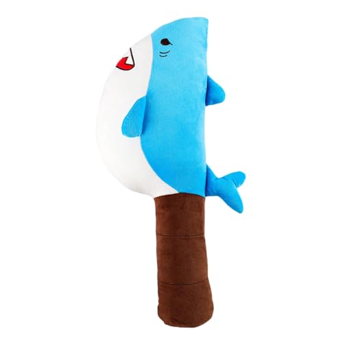 Milageto Hai Plüschspielzeug Weiche Plüschspielzeugsofa Dekoration Weiche Neuheit Ornament Lifelike für Bürowagen Schlafzimmer Wohnzimmer Kinder Geschenke, Blau von Milageto