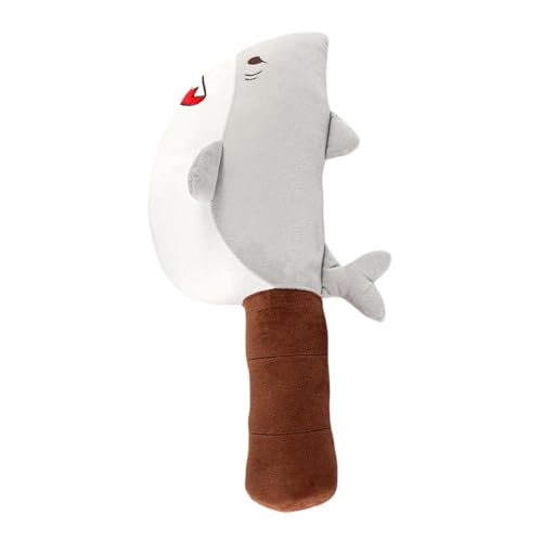 Milageto Hai Plüschspielzeug Weiche Plüschspielzeugsofa Dekoration Weiche Neuheit Ornament Lifelike für Bürowagen Schlafzimmer Wohnzimmer Kinder Geschenke, Grau von Milageto