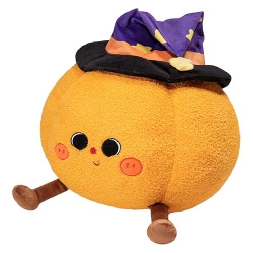 Milageto Halloween Kissen Wurfkissen Kissen Kurzes Plüschtier Stofftier Halloween Party, Kürbis 38cmx38cm von Milageto