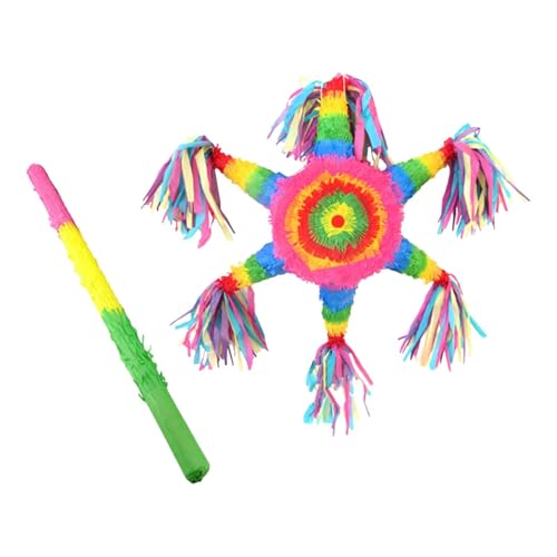 Milageto Hexagramm Pinata mit Stick Buntes kreatives Ornament Festival Holiday Feier Requisiten Geburtstag lustiger Regenbogen Neujahr Milageto Hexagramm Pinata mit Stick Buntes kreatives Ornament Festival Holiday Feier Requisiten Geburtstag lustiger Regenbogen Neujahr von Milageto
