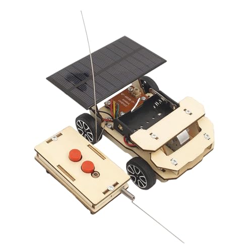 Milageto Hölzerne Solarenergie-ferngesteuerte Auto-Modellbausätze, pädagogische 3D-Gebäudepuzzles, wissenschaftliches Experimentierset für Kinder, Jungen und von Milageto