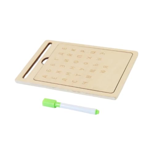 Milageto Holz-Buchstabentafel, zum Üben des russischen Alphabets, Handschrifthilfen für Anfänger im Alter von 3 bis 4 Jahren, Kleinkinder und Kinder von Milageto