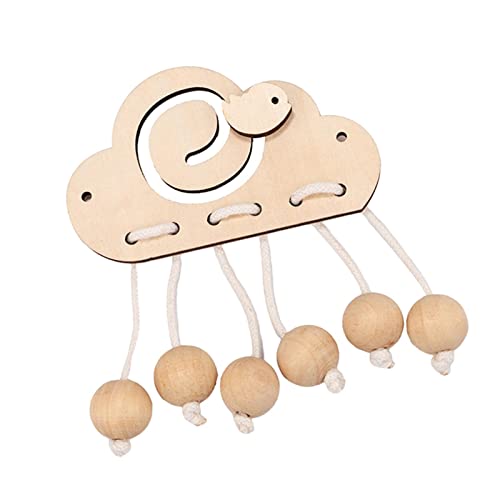 Milageto Holz Sensory Board Spielzeug Entwicklungsspielzeug Feinmotorik Lernpuzzles Lehrhilfen Sensory Activity Boards für Vorschulkindergarten, Perlen von Milageto