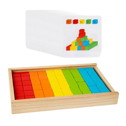 Milageto Holzbausteine-Set, Stapelspielzeug-Aufbewahrungsbox, multifunktionales Ornament-Spielset, pädagogisches Spielzeug für Kleinkinder, Mädchen und Jungen Milageto Holzbausteine-Set, Stapelspielzeug-Aufbewahrungsbox, multifunktionales Ornament-Spielset, pädagogisches Spielzeug für Kleinkinder, Mädchen und Jungen von Milageto