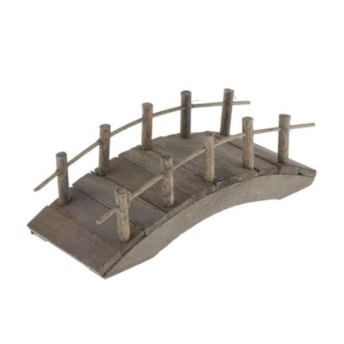 Milageto Holzbrücke Modell für Miniaturgärten - Dekorative Puppenhausdekoration von Milageto