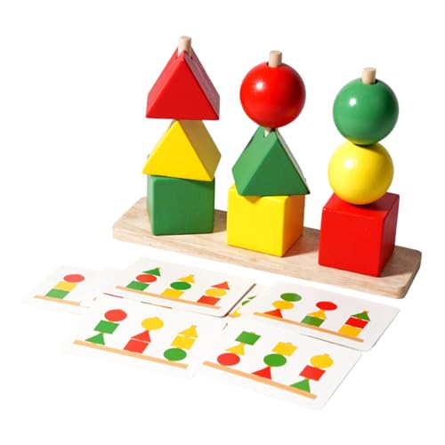 Milageto Holzformsortierer, Formstapeler, und Lernspielzeug zum Sortieren und Stapeln, Farbabgleichsspielzeug für den Vorschulbereich Milageto Holzformsortierer, Formstapeler, und Lernspielzeug zum Sortieren und Stapeln, Farbabgleichsspielzeug für den Vorschulbereich von Milageto