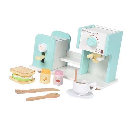 Milageto Holzkaffeemaschinenspielzeug tound Spielen Küchengeräte kreatives Spiel, um Handgriff zu Lernen, fantasievoll für Alter 3+ Milageto Holzkaffeemaschinenspielzeug tound Spielen Küchengeräte kreatives Spiel, um Handgriff zu Lernen, fantasievoll für Alter 3+ von Milageto
