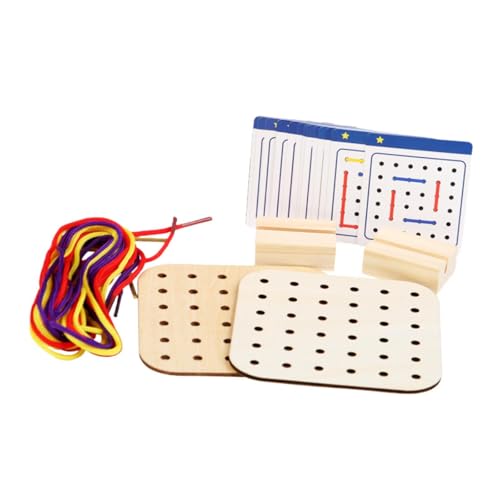 Milageto Holzschnürspielzeug Holzschnürblock Puzzle Hand-Auge-Koordination Geburtstagsgeschenk Reisespiel Spielzeug Pädagogisches Fädelspielzeug Milageto Holzschnürspielzeug Holzschnürblock Puzzle Hand-Auge-Koordination Geburtstagsgeschenk Reisespiel Spielzeug Pädagogisches Fädelspielzeug von Milageto