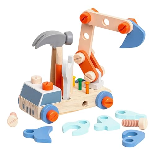 Milageto Holzwerkzeuge Konstruktionsspielzeug Feinmotorik, pädagogisches Lernspielzeug, Werkzeugset für, Jungen und Mädchen von Milageto