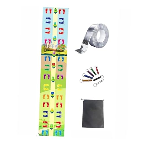 Milageto Hopscotch Play Floor Mat Game -Übungsspiel Leichtes Aktivitätsmattenausgleich für Yards Unterhaltungsmänner, Doppelspieler von Milageto