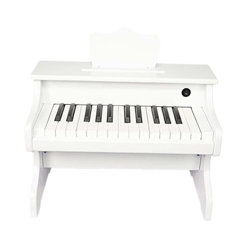 Milageto Kids Keyboard Piano Wood Piano für Kleinkinder, 25 Tasten musikalische spielbare praktische Keyboard -Instrumentenspielzeug für Anfänger, Weiß Milageto Kids Keyboard Piano Wood Piano für Kleinkinder, 25 Tasten musikalische spielbare praktische Keyboard -Instrumentenspielzeug für Anfänger, Weiß von Milageto