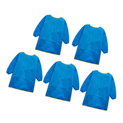 Milageto Kinder Kunstschürze Set, Blaue Malerei Kittel für Kinder von Milageto