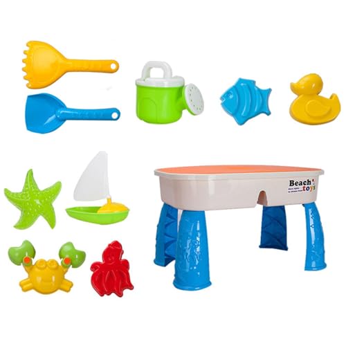 Milageto Kinder Sandwasserspiegel Aktivität Sensorischer Spieltisch verbessert die Kreativität tragbarer Spaß mit Accessoires Strandspielzeug für den Hinterhof von Milageto