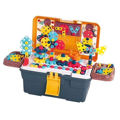 Milageto Kinder-Spielzeug-Bohrer-Set mit Muttern und Schrauben für Kinder, Montessori-Bohrer- und Schraubendreher-Spielzeug-Set, Stiel-Lernspielzeug für Jungen Milageto Kinder-Spielzeug-Bohrer-Set mit Muttern und Schrauben für Kinder, Montessori-Bohrer- und Schraubendreher-Spielzeug-Set, Stiel-Lernspielzeug für Jungen von Milageto